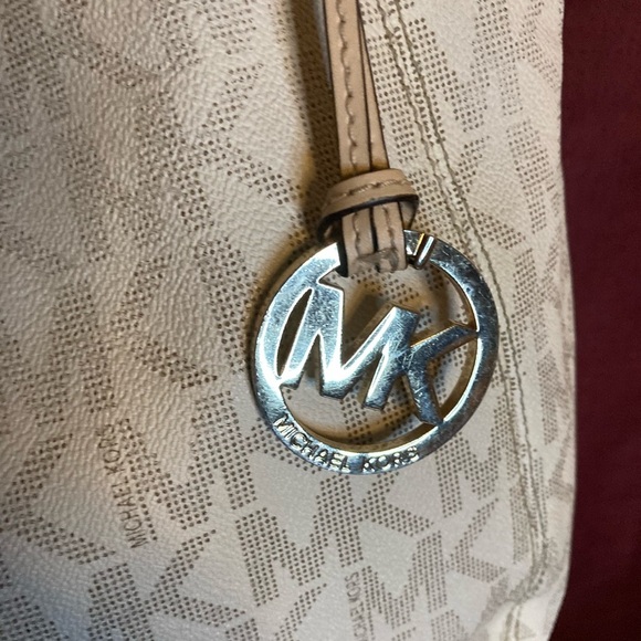 Mk Michael Kors signature logo embossed Satchel tote shoulderbag - Picture 6 of 12